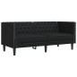 vidaXL 3-tlg. Chesterfield-Sofa-Set Schwarz Kunstleder vidaXL 3-tlg. Chesterfield-Sofa-Set Schwarz Kunstleder