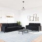 vidaXL 3-tlg. Sofagarnitur mit Kissen und Nackenrollen Schwarz Samt vidaXL 3-tlg. Sofagarnitur mit Kissen und Nackenrollen Schwarz Samt