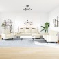 vidaXL 4-tlg. Sofagarnitur mit Kissen und Nackenrollen Creme Samt vidaXL 4-tlg. Sofagarnitur mit Kissen und Nackenrollen Creme Samt