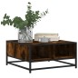 vidaXL Couchtisch Räuchereiche 60,5x60,5x30cm Holzwerkstoff und Metall vidaXL Couchtisch Räuchereiche 60,5x60,5x30cm Holzwerkstoff und Metall