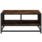 vidaXL Couchtisch Räuchereiche 60,5x60,5x30cm Holzwerkstoff und Metall vidaXL Couchtisch Räuchereiche 60,5x60,5x30cm Holzwerkstoff und Metall