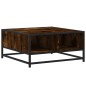 vidaXL Couchtisch Räuchereiche 60,5x60,5x30cm Holzwerkstoff und Metall vidaXL Couchtisch Räuchereiche 60,5x60,5x30cm Holzwerkstoff und Metall