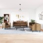 vidaXL 3-tlg. Chesterfield-Sofa-Set Braun Kunstleder Wildleder-Optik vidaXL 3-tlg. Chesterfield-Sofa-Set Braun Kunstleder Wildleder-Optik
