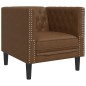 vidaXL 3-tlg. Chesterfield-Sofa-Set Braun Kunstleder Wildleder-Optik vidaXL 3-tlg. Chesterfield-Sofa-Set Braun Kunstleder Wildleder-Optik