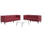 vidaXL 2-tlg. Chesterfield-Sofa-Set Weinrot Kunstleder vidaXL 2-tlg. Chesterfield-Sofa-Set Weinrot Kunstleder
