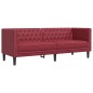 vidaXL 2-tlg. Chesterfield-Sofa-Set Weinrot Kunstleder vidaXL 2-tlg. Chesterfield-Sofa-Set Weinrot Kunstleder