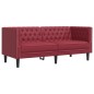 vidaXL 2-tlg. Chesterfield-Sofa-Set Weinrot Kunstleder vidaXL 2-tlg. Chesterfield-Sofa-Set Weinrot Kunstleder