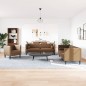 vidaXL 3-tlg. Chesterfield-Sofa-Set Braun Kunstleder Wildleder-Optik vidaXL 3-tlg. Chesterfield-Sofa-Set Braun Kunstleder Wildleder-Optik