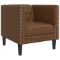 vidaXL 3-tlg. Chesterfield-Sofa-Set Braun Kunstleder Wildleder-Optik vidaXL 3-tlg. Chesterfield-Sofa-Set Braun Kunstleder Wildleder-Optik