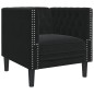 vidaXL 3-tlg. Chesterfield-Sofa-Set mit Nackenrollen Schwarz Samt vidaXL 3-tlg. Chesterfield-Sofa-Set mit Nackenrollen Schwarz Samt