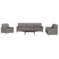 vidaXL 3-tlg. Sofagarnitur Taupe Stoff