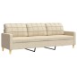 vidaXL 3-tlg. Sofagarnitur Creme Stoff vidaXL 3-tlg. Sofagarnitur Creme Stoff