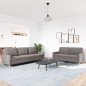 vidaXL 2-tlg. Sofagarnitur Taupe Stoff vidaXL 2-tlg. Sofagarnitur Taupe Stoff