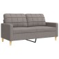 vidaXL 2-tlg. Sofagarnitur Taupe Stoff vidaXL 2-tlg. Sofagarnitur Taupe Stoff