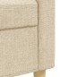vidaXL 3-tlg. Sofagarnitur mit Fußhocker & Dekokissen Creme Stoff vidaXL 3-tlg. Sofagarnitur mit Fußhocker & Dekokissen Creme Stoff