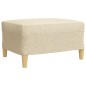 vidaXL 4-tlg. Sofagarnitur mit Fußhocker & Dekokissen Creme Stoff vidaXL 4-tlg. Sofagarnitur mit Fußhocker & Dekokissen Creme Stoff