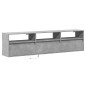 vidaXL TV-Wandschrank mit LED Betongrau 180x31x45 cm vidaXL TV-Wandschrank mit LED Betongrau 180x31x45 cm