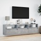 vidaXL TV-Wandschrank mit LED Betongrau 180x31x45 cm vidaXL TV-Wandschrank mit LED Betongrau 180x31x45 cm