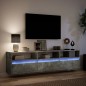 vidaXL TV-Wandschrank mit LED Betongrau 180x31x45 cm vidaXL TV-Wandschrank mit LED Betongrau 180x31x45 cm