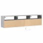vidaXL TV-Wandschrank mit LED Betongrau 180x31x45 cm vidaXL TV-Wandschrank mit LED Betongrau 180x31x45 cm