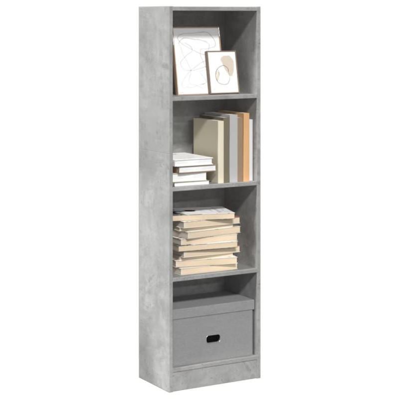 vidaXL Bücherregal Betongrau 40x24x143 cm Holzwerkstoff vidaXL Bücherregal Betongrau 40x24x143 cm Holzwerkstoff