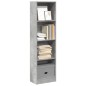 vidaXL Bücherregal Betongrau 40x24x143 cm Holzwerkstoff vidaXL Bücherregal Betongrau 40x24x143 cm Holzwerkstoff