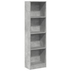 vidaXL Bücherregal Betongrau 40x24x143 cm Holzwerkstoff
