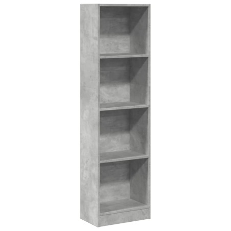 vidaXL Bücherregal Betongrau 40x24x143 cm Holzwerkstoff