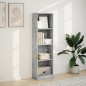 vidaXL Bücherregal Betongrau 40x24x143 cm Holzwerkstoff vidaXL Bücherregal Betongrau 40x24x143 cm Holzwerkstoff