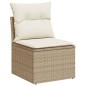 vidaXL 9-tlg. Garten-Sofagarnitur mit Kissen Beige Poly Rattan vidaXL 9-tlg. Garten-Sofagarnitur mit Kissen Beige Poly Rattan