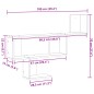 vidaXL Wandregal Betongrau 100x15x70 cm Holzwerkstoff vidaXL Wandregal Betongrau 100x15x70 cm Holzwerkstoff