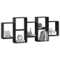 vidaXL Wandregal Schwarz 159x18x65 cm Holzwerkstoff vidaXL Wandregal Schwarz 159x18x65 cm Holzwerkstoff