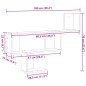 vidaXL Wandregal Grau Sonoma 100x15x70 cm Holzwerkstoff vidaXL Wandregal Grau Sonoma 100x15x70 cm Holzwerkstoff