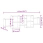 vidaXL Wandregal Altholz-Optik 129x18x42 cm Holzwerkstoff vidaXL Wandregal Altholz-Optik 129x18x42 cm Holzwerkstoff
