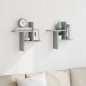 vidaXL Wandregale 2 Stk. Grau Sonoma 38x12x38 cm Holzwerkstoff vidaXL Wandregale 2 Stk. Grau Sonoma 38x12x38 cm Holzwerkstoff