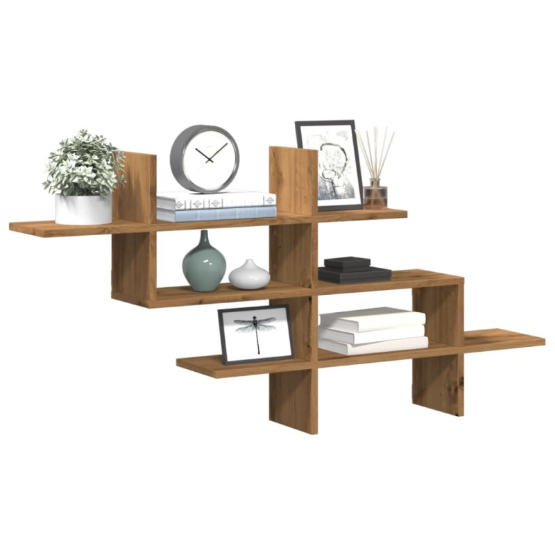vidaXL Wandregal Artisan-Eiche 124,5x18x60,5 cm Holzwerkstoff vidaXL Wandregal Artisan-Eiche 124,5x18x60,5 cm Holzwerkstoff