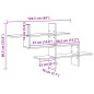vidaXL Wandregal Artisan-Eiche 124,5x18x60,5 cm Holzwerkstoff vidaXL Wandregal Artisan-Eiche 124,5x18x60,5 cm Holzwerkstoff