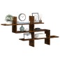 vidaXL Wandregal Räuchereiche 124,5x18x60,5 cm Holzwerkstoff vidaXL Wandregal Räuchereiche 124,5x18x60,5 cm Holzwerkstoff