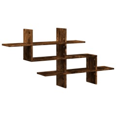 vidaXL Wandregal Räuchereiche 124,5x18x60,5 cm Holzwerkstoff