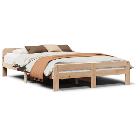 vidaXL Massivholzbett ohne Matratze 140x200 cm Kiefernholz