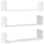 vidaXL Wandregale 3 Stk. Weiß 80x18x18 cm Holzwerkstoff vidaXL Wandregale 3 Stk. Weiß 80x18x18 cm Holzwerkstoff