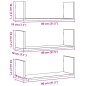 vidaXL Wandregale 3 Stk. Weiß 80x18x18 cm Holzwerkstoff vidaXL Wandregale 3 Stk. Weiß 80x18x18 cm Holzwerkstoff