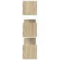 vidaXL Wandregale 3 Stk. Sonoma-Eiche 80x18x18 cm Holzwerkstoff