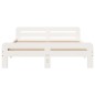 vidaXL Massivholzbett ohne Matratze Weiß 140x190 cm Kiefernholz vidaXL Massivholzbett ohne Matratze Weiß 140x190 cm Kiefernholz