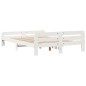 vidaXL Massivholzbett ohne Matratze Weiß 140x190 cm Kiefernholz vidaXL Massivholzbett ohne Matratze Weiß 140x190 cm Kiefernholz