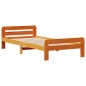 vidaXL Massivholzbett ohne Matratze Wachsbraun 75x190 cm Kiefernholz vidaXL Massivholzbett ohne Matratze Wachsbraun 75x190 cm Kiefernholz