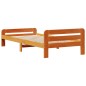 vidaXL Massivholzbett ohne Matratze Wachsbraun 75x190 cm Kiefernholz vidaXL Massivholzbett ohne Matratze Wachsbraun 75x190 cm Kiefernholz