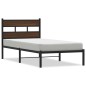 vidaXL Bettgestell ohne Matratze mit Kopfteil Braun Eiche 75x190 cm vidaXL Bettgestell ohne Matratze mit Kopfteil Braun Eiche 75x190 cm