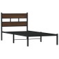 vidaXL Bettgestell ohne Matratze mit Kopfteil Braun Eiche 75x190 cm vidaXL Bettgestell ohne Matratze mit Kopfteil Braun Eiche 75x190 cm