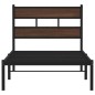 vidaXL Bettgestell ohne Matratze mit Kopfteil Braun Eiche 75x190 cm vidaXL Bettgestell ohne Matratze mit Kopfteil Braun Eiche 75x190 cm